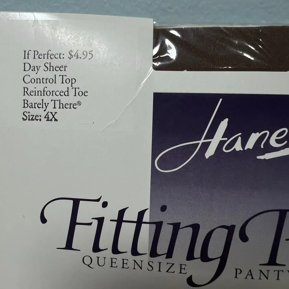 Hanes Fitting Pretty 3 Pair Queensize Size 4X Plus Pantyhose 770 Shapers
